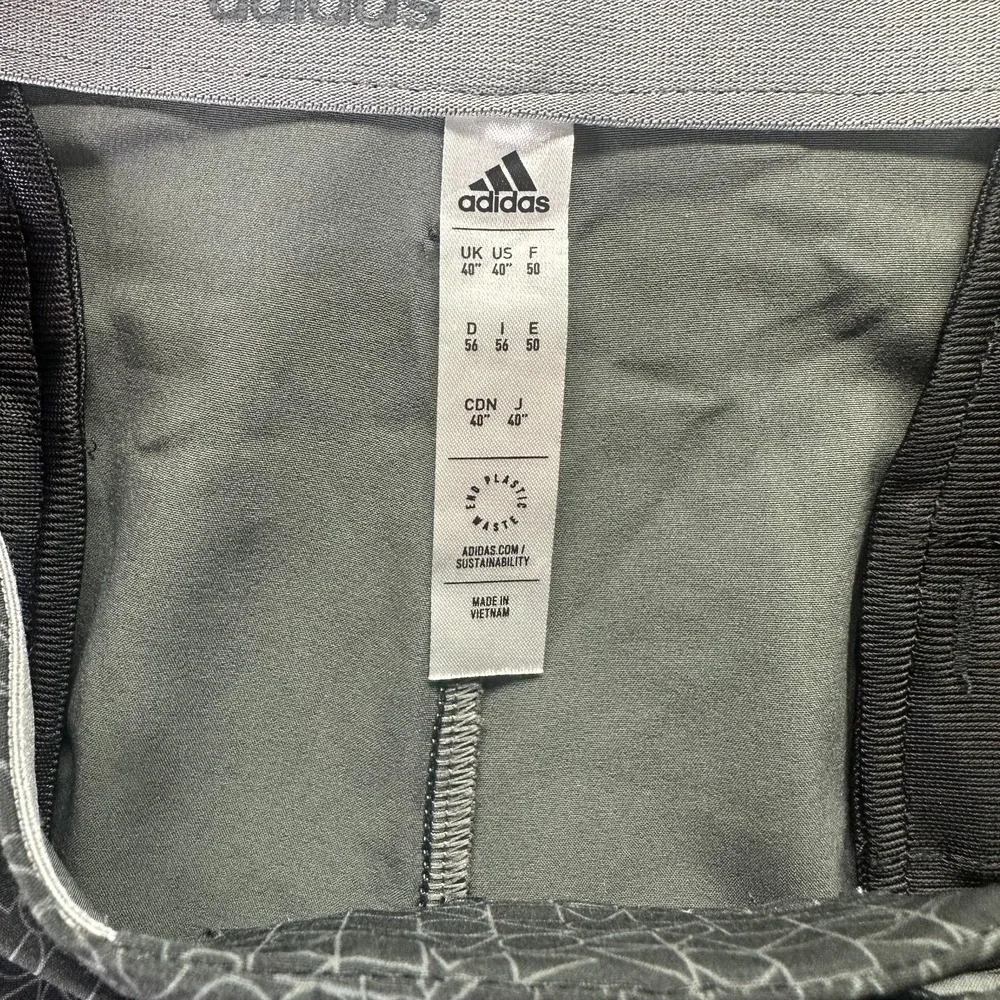 Adidas Shorts Mens 42 Black Geometric Polyester Golf Performance Sports Stretch